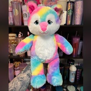 bnwt build a bear great wolf lodge rainbow wolf